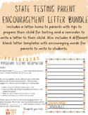State Testing Encouraging Letters from Parents | 4 Blank L