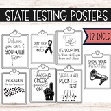 State Testing Encouraging Posters: Black & White