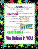 State Testing Motivational Letter from 2 or More Teachers