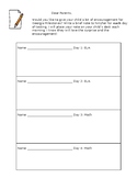 State Testing Parent Notes of Encouragement template