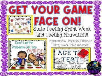 Preview of State Testing Spirit Week treats and Motivation- Game theme 