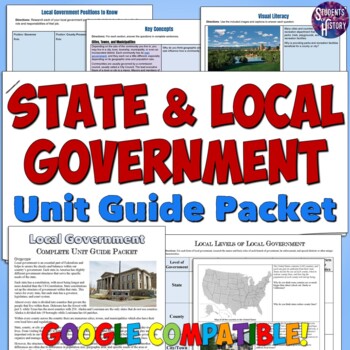 Preview of State and Local Government Study Guide and Unit Packet