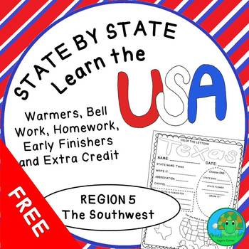 State By State Learn The USA Region 5 The Southwest Worksheets By Hugo   Original 3436975 1 