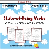 State-of-Being Verbs - am-is-are-was-were - Grades 1 - 2 -