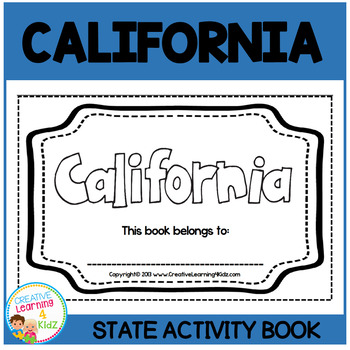 Preview of State of CALIFORNIA Activity Book