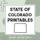 State of Colorado Set of 3 Coloring and Letter Tracing Pri