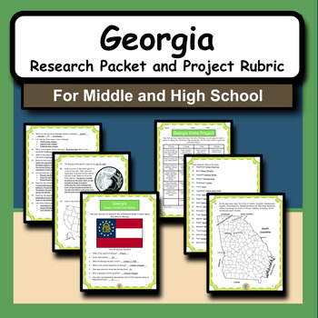 Preview of State of Georgia Research Packet and Project Activity for Social Studies