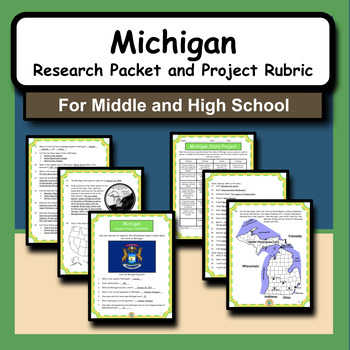 Preview of State of Michigan Research Packet and Project Activity for Social Studies