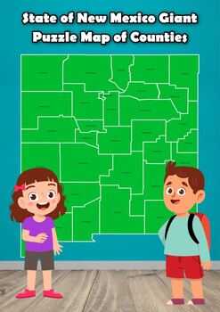 Preview of State of  New Mexico Giant Puzzle Map of Counties