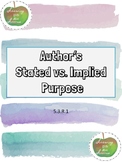 Stated vs. Implied Author's Purpose Assessment 5.3.R.1
