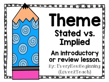 Preview of Stated vs. Implied Theme Activity