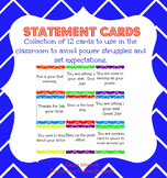 Statement Cards: A behavior intervention