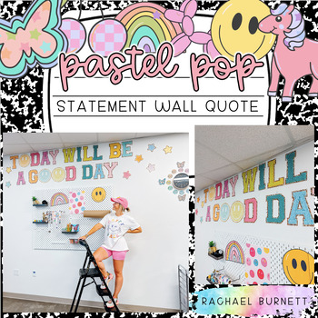 Preview of Statement Wall Quote Pastel Pop X Rainbow Remix