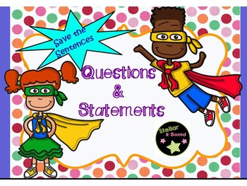 Preview of Statements and Questions Heroes Treasures Grammar Week 1 Flipchart