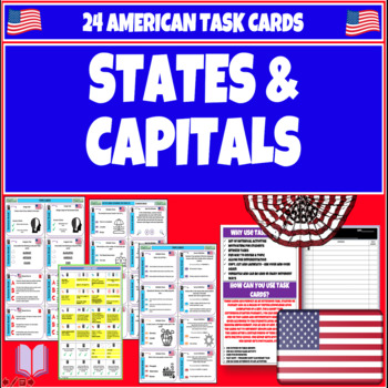 Preview of States & Capitals American Task Cards