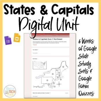 Preview of States & Capitals Digital Unit