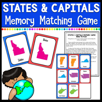 States & Capitals Memory Game