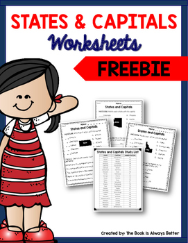 States & Capitals Worksheets by The Book is Always Better | TpT