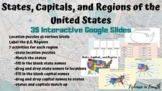 States, Capitals, and Regions Interactive Google Slides