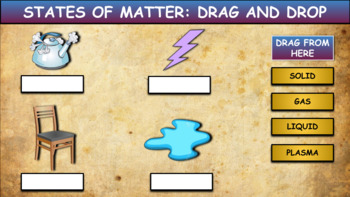 Preview of States Of Matter: Drag & Drop Worksheet: Google Slides. Powerpoint