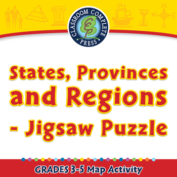 Preview of States, Provinces and Regions - Jigsaw Puzzle - Activity - NOTEBOOK Gr. 3-5