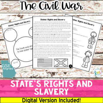Preview of States' Rights Differentiated Reading | DISTANCE LEARNING (SS4H5b) TEKS 5.b.4.d