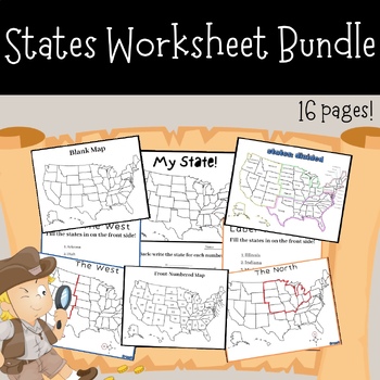 Preview of States & USA Map Worksheets!