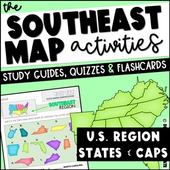 Preview of States and Capitals Activities for Southeast Region - 50 States Activities