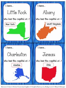 States and Capitals Activities & Study Sheets by Jason's Online Classroom