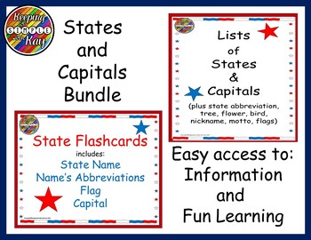 States And Capitals Bundle By Keeping It Simple With Kay Tpt