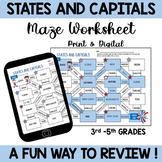 States and Capitals Maze (Print and Digital)