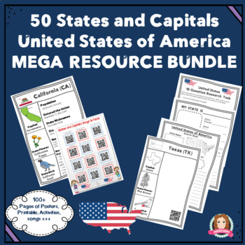 States And Capitals Song Worksheets Teachers Pay Teachers