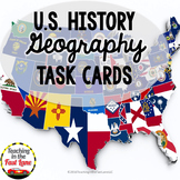 50 States and Capitals Task Cards - US History