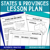 States and Provinces Lesson - States Research Project - U.