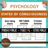 States of Consciousness- Psychology Interactive Note-takin