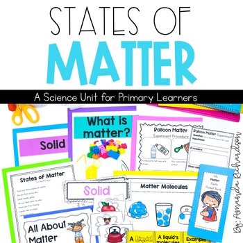 States of Matter Sort, Anchor Chart, Worksheets, Solid Liquid Gas ...