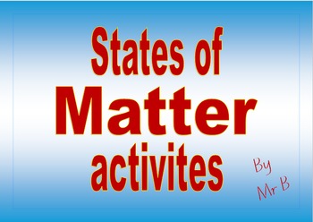 Preview of States of Matter Activities
