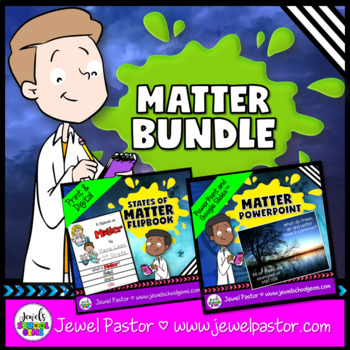 Preview of States of Matter Activities BUNDLE | Flip Book and PowerPoint with Quiz & Sort
