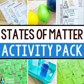 Preview of States of Matter Activity Pack | Science Solid Liquid Gas Sort Vocab Experiments