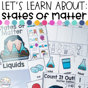 Preview of States of Matter Activities for Special Education