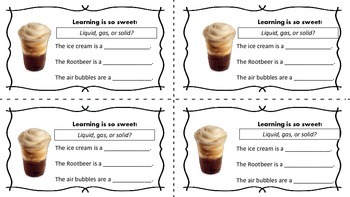 Preview of States of Matter Activity