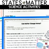 States of Matter Worksheets Activity Solids Liquids Gases