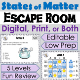 States of Matter Activity: Digital Escape Room Science Gam