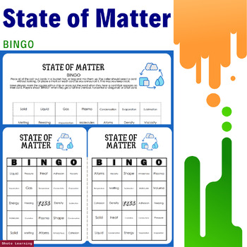 Preview of States of Matter Bingo: A Fun and Educational Game for Kids - 30 Bingo Cards