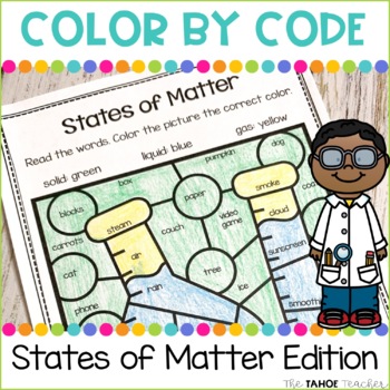 Preview of States of Matter Color by Code