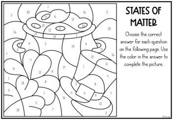 States of Matter Color by Number Activity (St Patrick’s Day) by The Lab