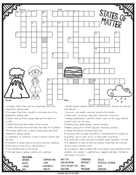 states of matter crossword by bow tie guy and wife tpt