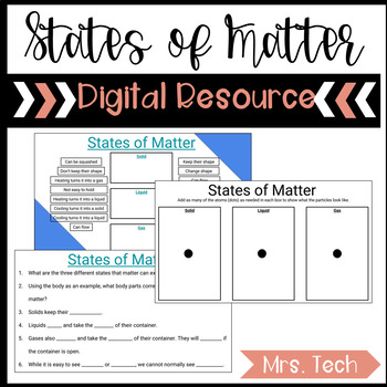Preview of States of Matter Digital Resource