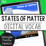 States of Matter Science Vocabulary Resource | Solid Liqui