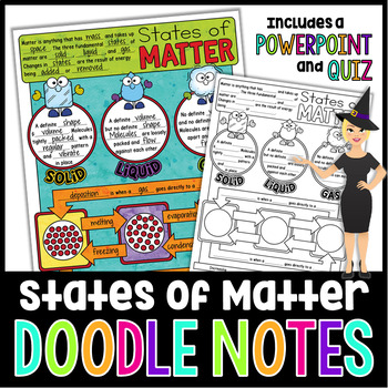 Preview of States of Matter Doodle Notes | Science Doodle Notes